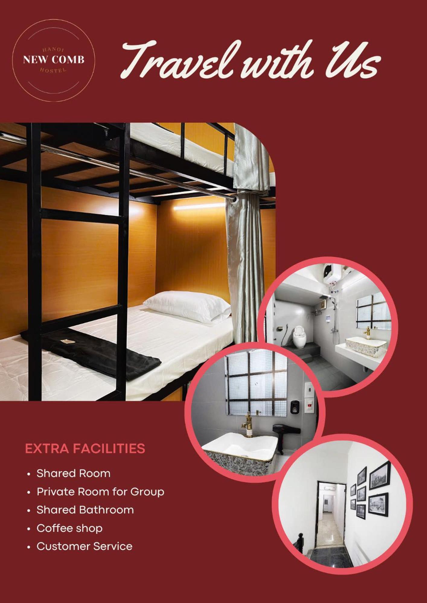 Hanoi New Comb Hostel Экстерьер фото